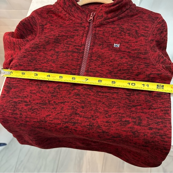 NWT Crown & Ivy kids Boys red heathered 3/4 zip jacket Size 4t - Picture 4 of 4